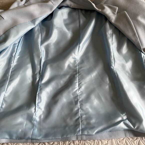 Josephine Chaus Virgin Wool Light Blue Blazer Jacket Women's Size 16 - Picture 7 of 12
